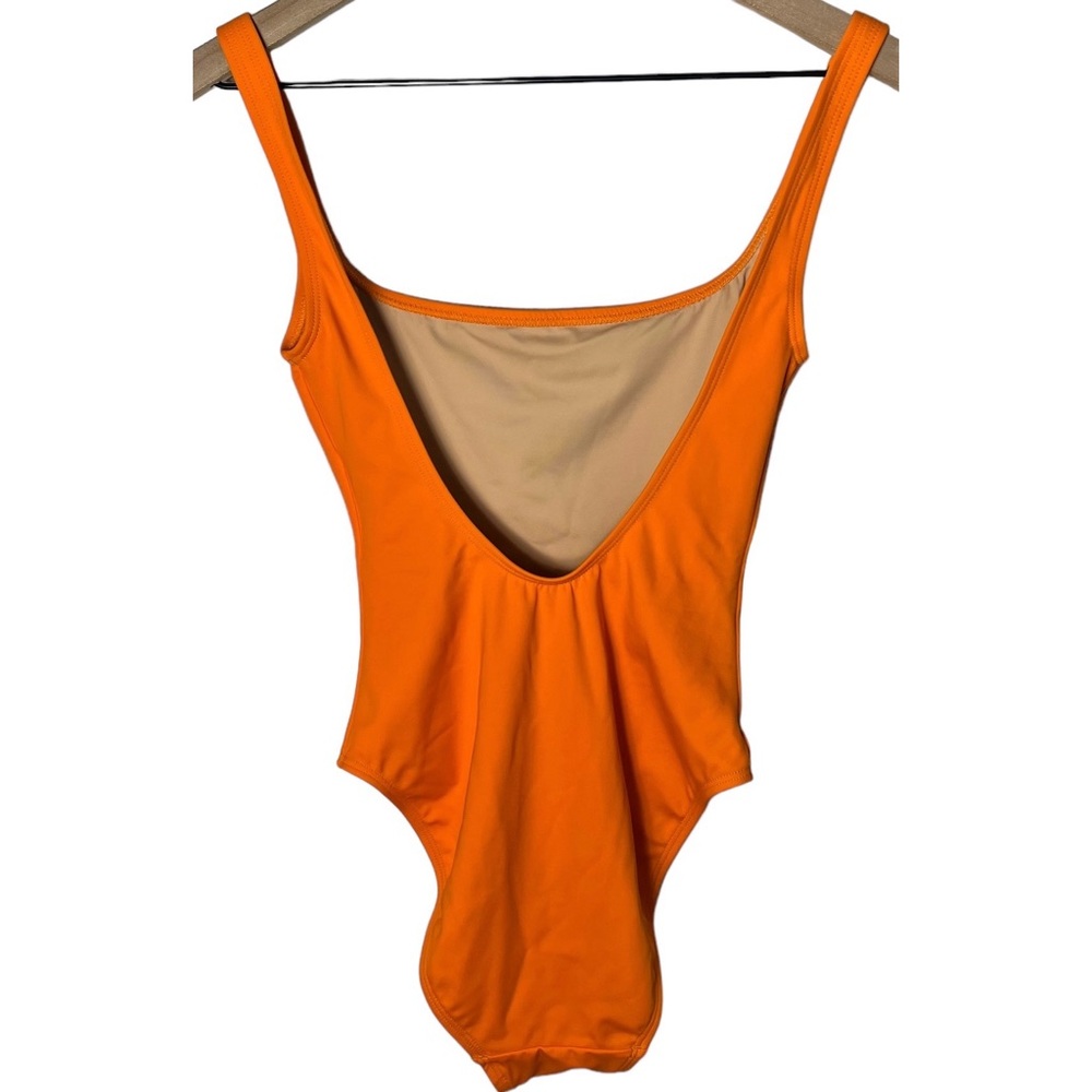 Nu Swim XS Orange One-Piece Swimsuit - Picture 3 of 7
